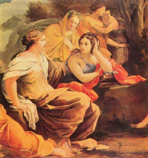 Simon Vouet Detail of Apollo and the Muses France oil painting art